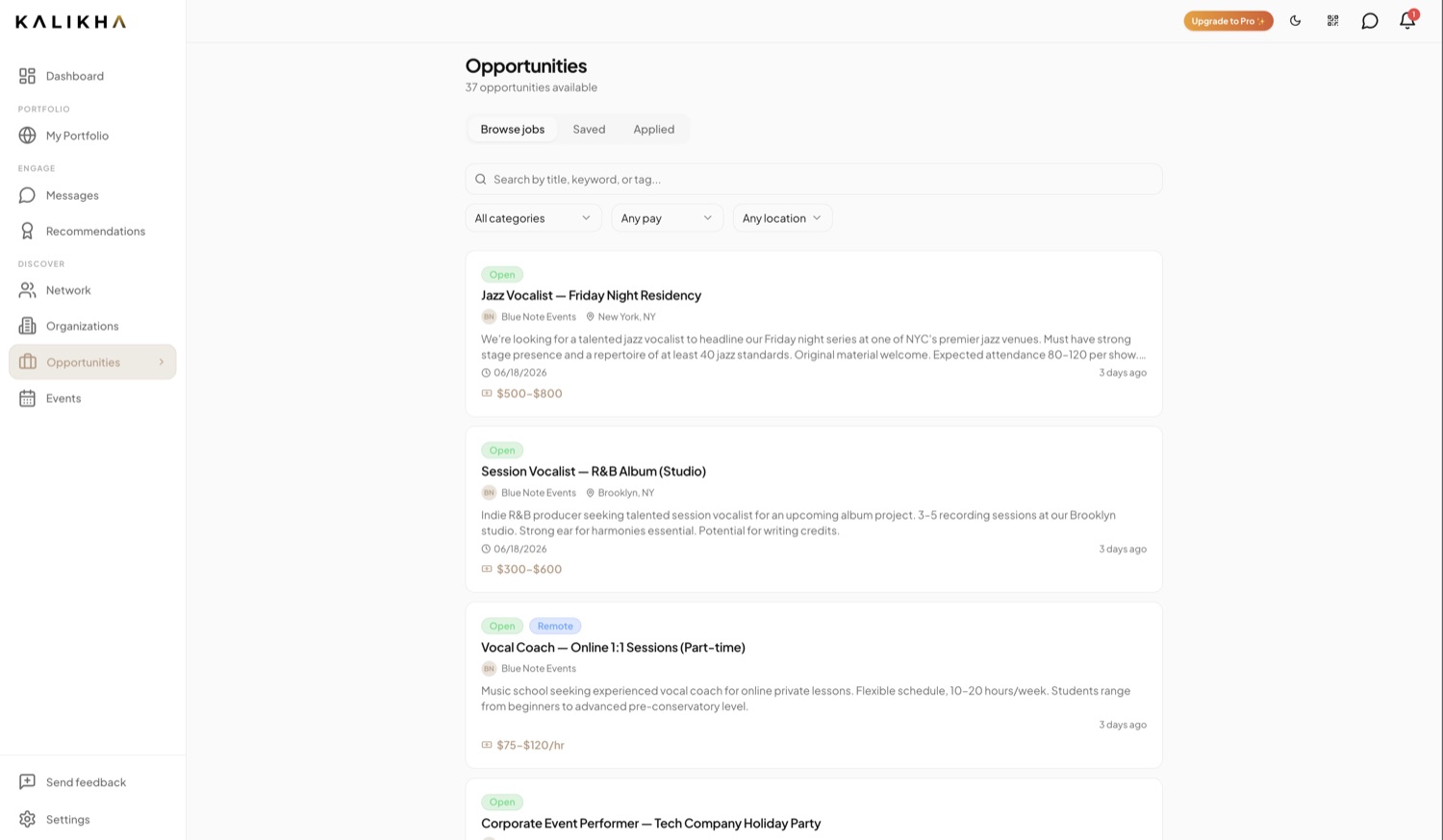 Opportunities preview